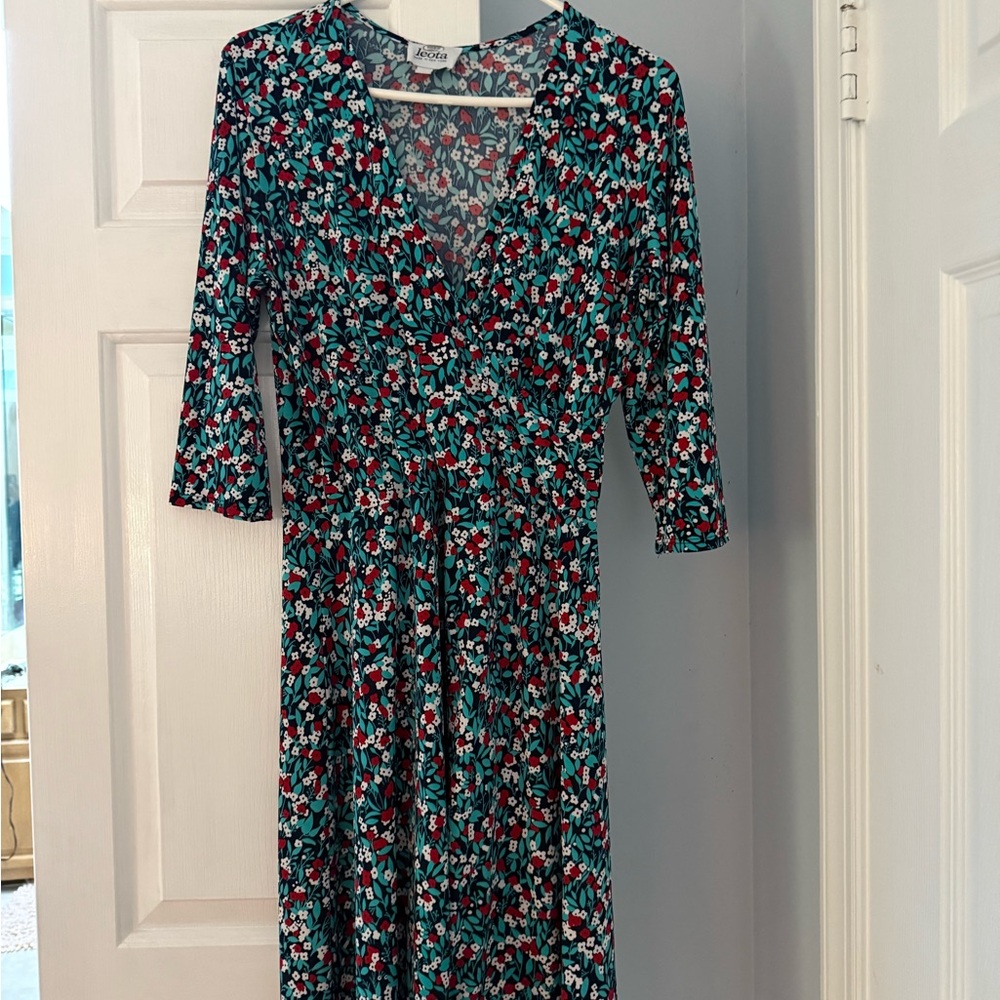 Blue Leota XL Fit and Flare Wrap Dress with V-Neck